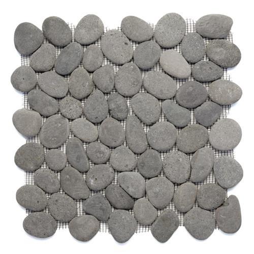 River Rock Pebbles in River Gray Natural Stone