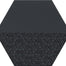 Rhythm in Black Hex Pattern 11" X 13" Tile