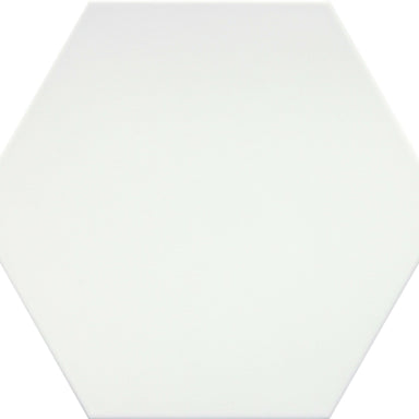 Rhythm in White Hex 11" X 13" Tile