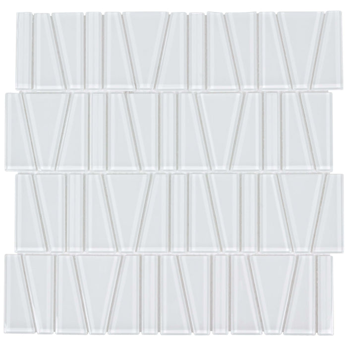 Splash in Fringe White Coral Glass Tile