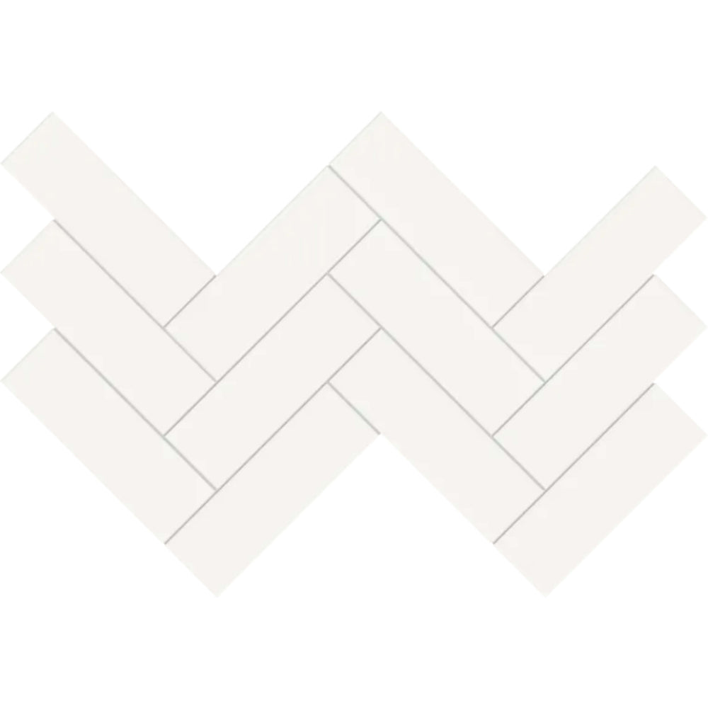 S-Series-2x6 in Canvas White Herringbone Tile