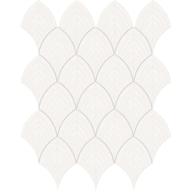 S-Series in Canvas White Scallop Tile