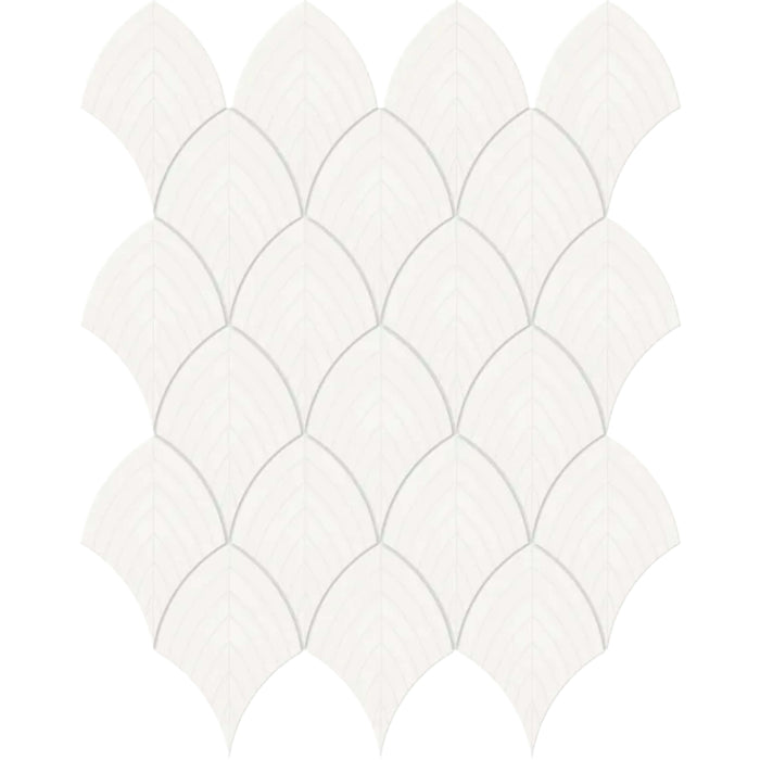 S-Series in Canvas White Scallop Tile