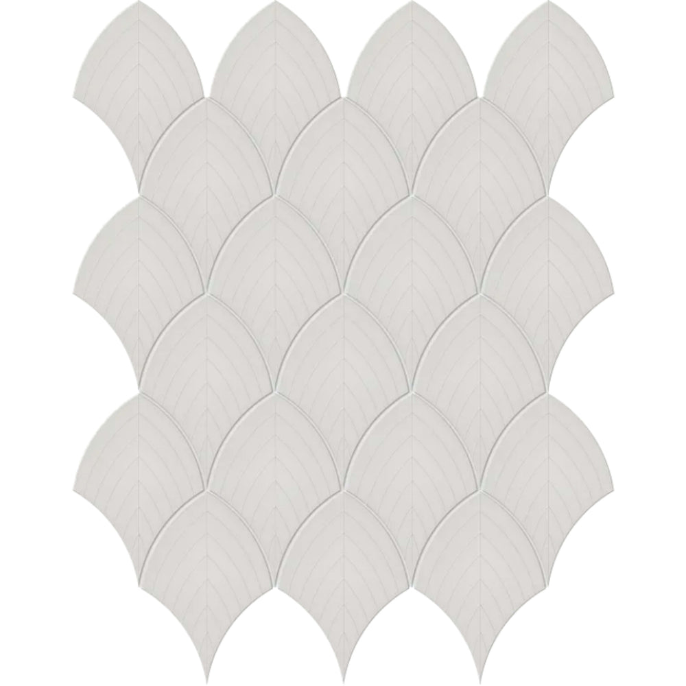 S-Series in Halo Grey Scallop Tile