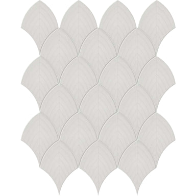 S-Series in Halo Grey Scallop Tile