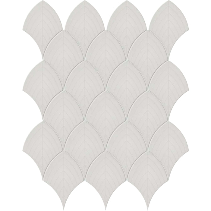 S-Series in Halo Grey Scallop Tile