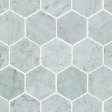 PEARL MOSAIC HEXAGON MOSAIC in Bianco Carrara  Tile
