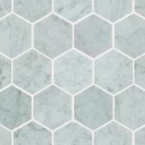 PEARL MOSAIC HEXAGON MOSAIC in Bianco Carrara  Tile
