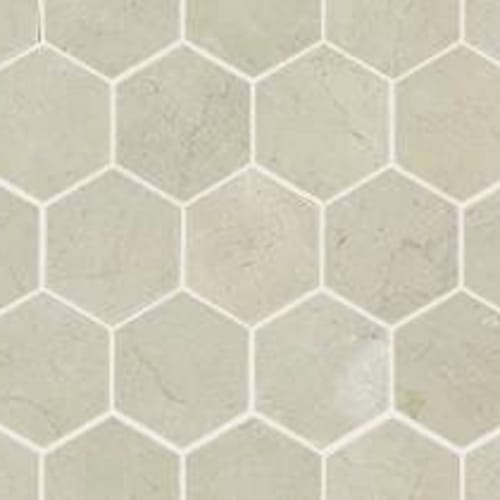 PEARL MOSAIC HEXAGON MOSAIC in Crema Marfil  Tile