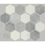 PEARL MOSAIC HEXAGON MOSAIC in Bianco C Blue G  Tile