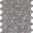 Sereno Burgundy in Penny Round Mosaic Honed Natural Stone