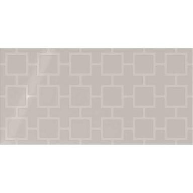 Showscape in Soft Gray Square Lattice 12x24 Tile