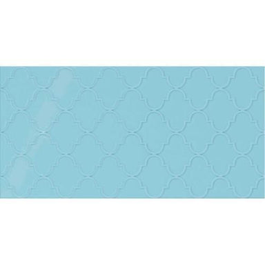Showscape in Crisp Blue Arabesque 12x24 Tile