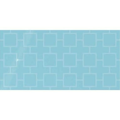 Showscape in Crisp Blue Square Lattice 12x24 Tile