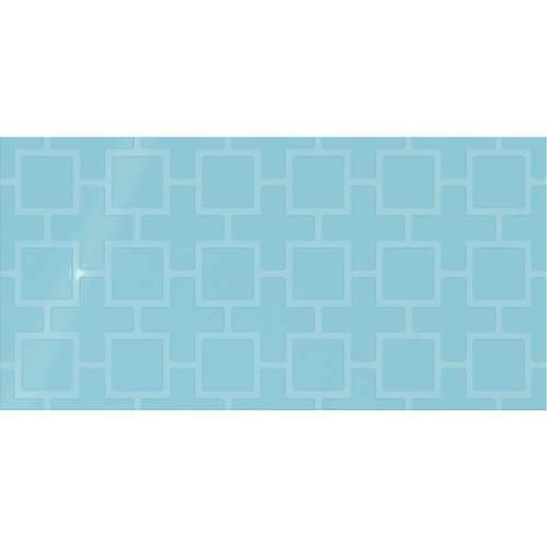 Showscape in Crisp Blue Square Lattice 12x24