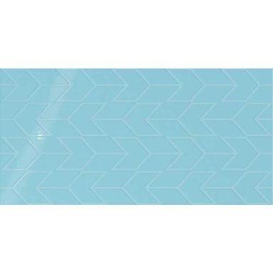 Showscape in Crisp Blue Chevron 12x24 Tile