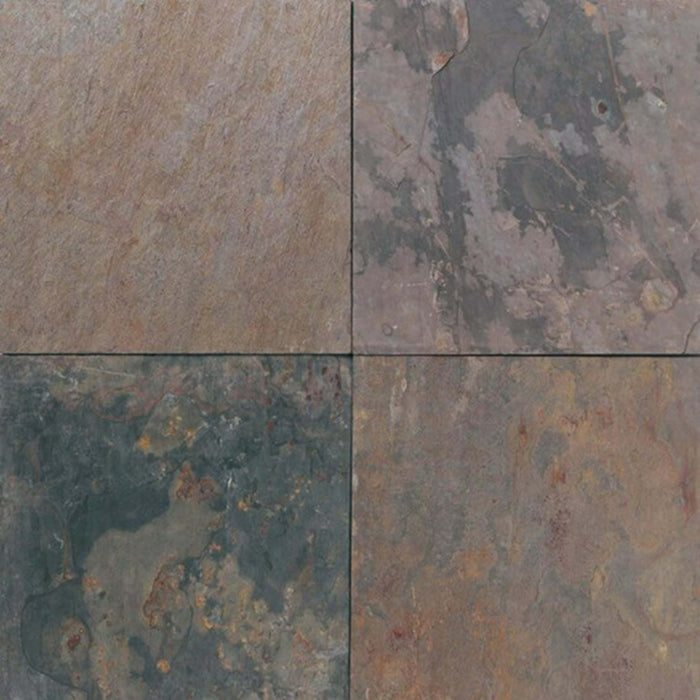 Slate in Indian Mlticolor-12x12x.375 Natural Stone