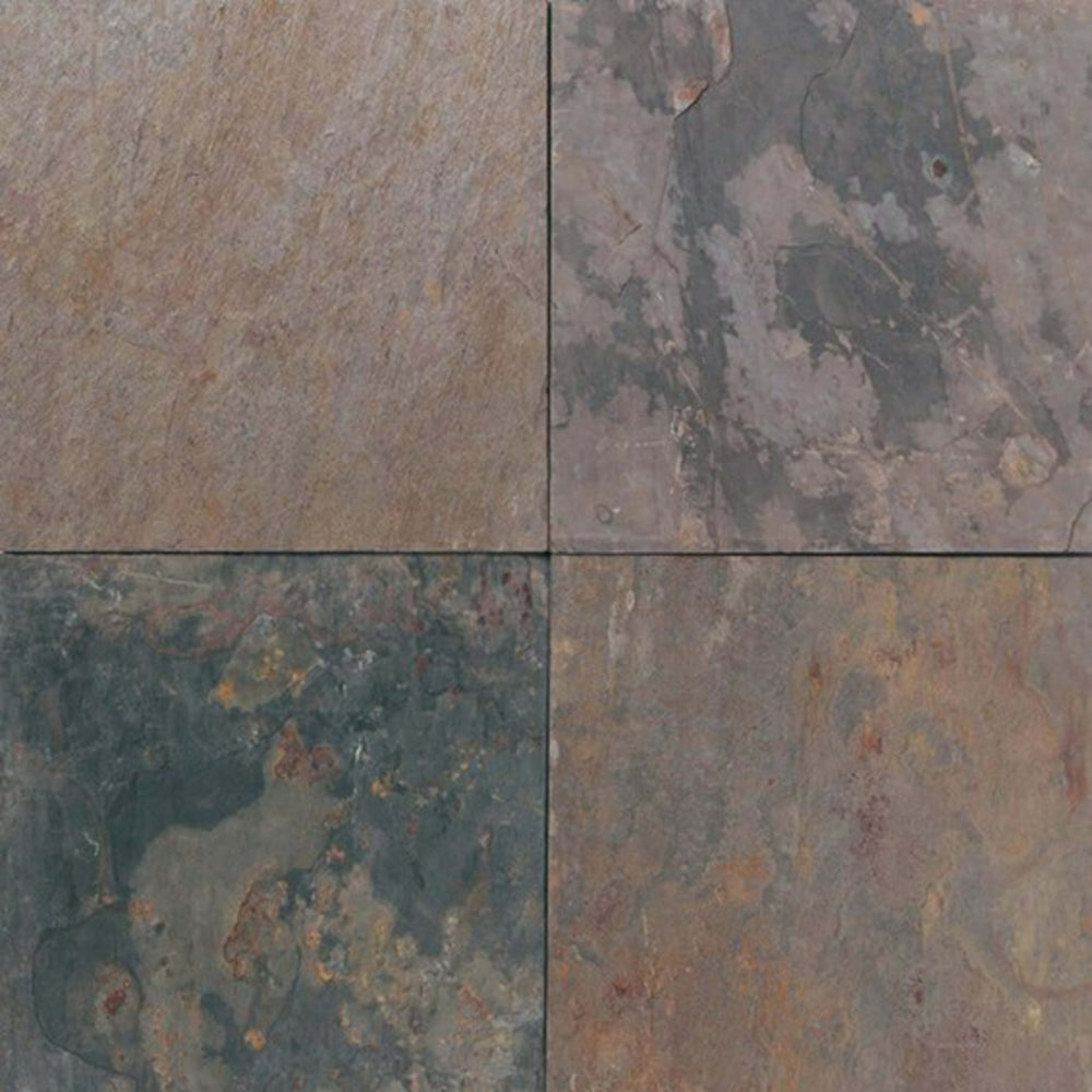 Slate in Indian Mlticolor-12x12x.5 Natural Stone
