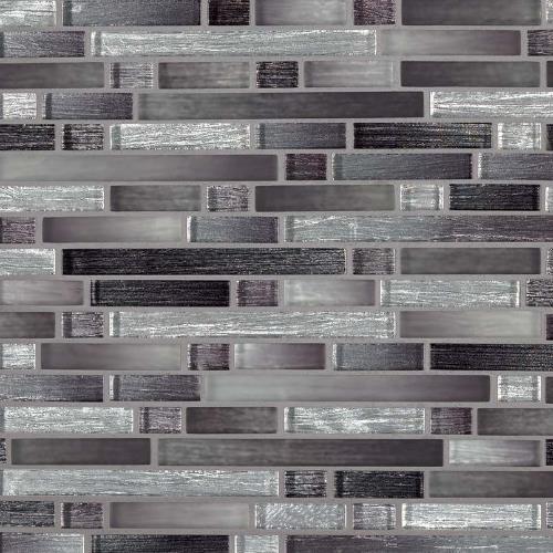 Akaya in Nero Interlocking Glass Tile