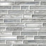 Silver Canvas in Interlocking Pattern Glass Tile