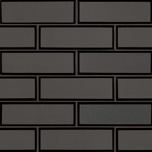 Metallic in Gray Bevel Subway Glass Tile