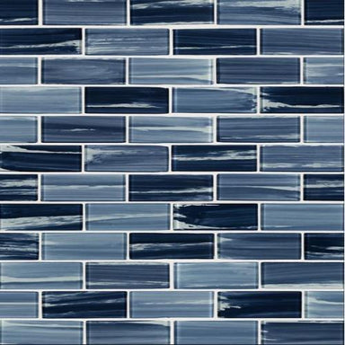 Night Sky in Subway Glass Tile