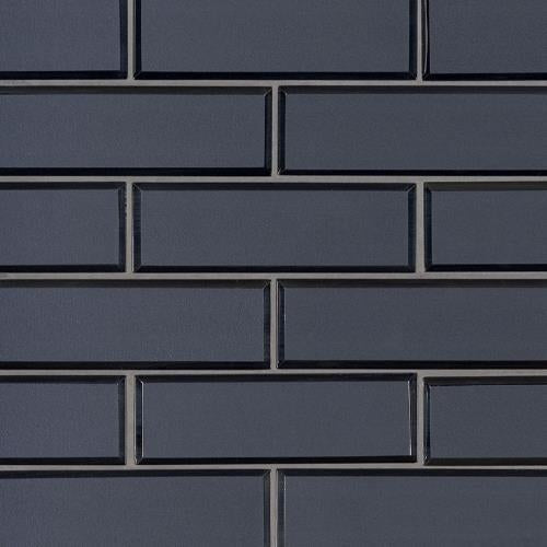 Vague Blue in Subway Glass Tile