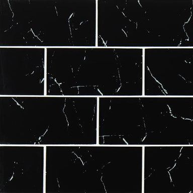 Nero in Marquina - 3x6 Glass Tile