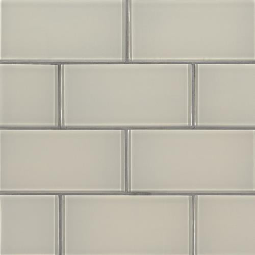 Snowcap in White 3x6 Glass Tile