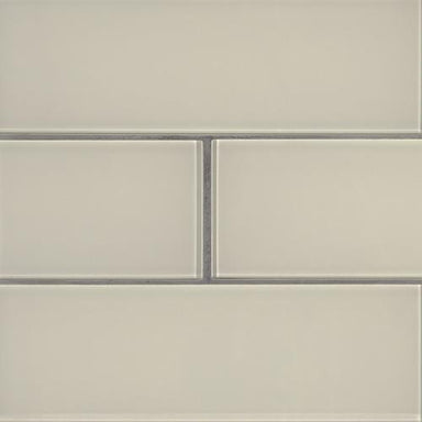 Snowcap in White 4x12 Glass Tile