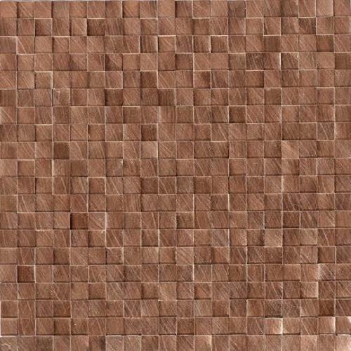 Structure in Copper - 3d Cube Metal Tile