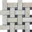 Cashmere Beige in Brushed Basketweave Mosaic Natural Stone