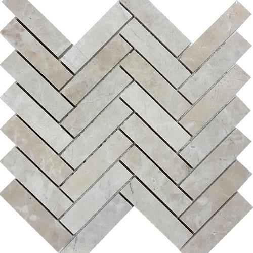 Cashmere Beige in Brushed Herringbone Mosaic