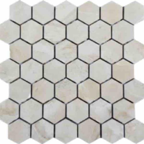 Cashmere Beige in Brushed 2" Hexagon Mosaic