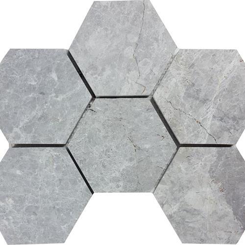 Nuvoloso in Brushed 4" Hexagon Mosaic