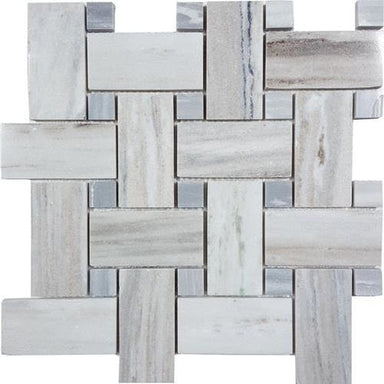 Skyline in Polished Basketweave Mosaic Natural Stone