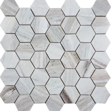 Skyline in Polished 2" Hexagon Mosaic Natural Stone