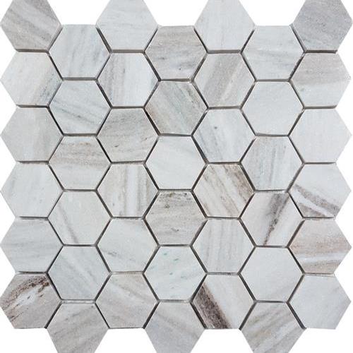 Skyline in Polished 2" Hexagon Mosaic