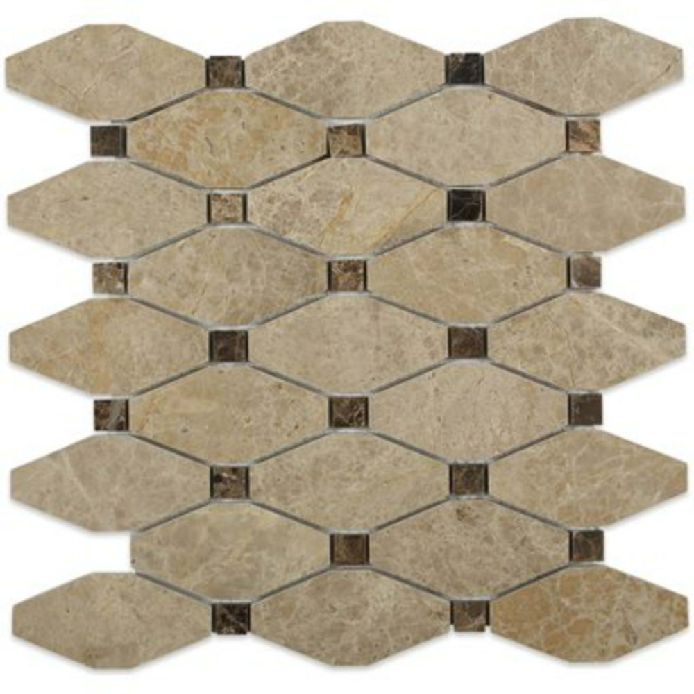 Stella in Light Emperador  Dark Emperador Dot Natural Stone