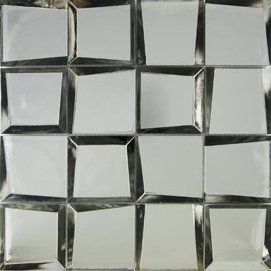 Sideview Glass in Tungsten 3"x3" Polished Glass Tile