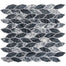 Colonial in Salem Charcoal 2 1/2x1 Long Hex Natural Stone