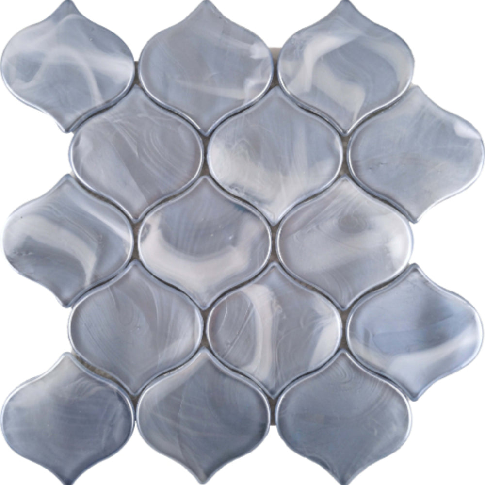 Splash in Blue / Arabesque Glass Tile