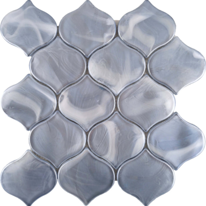 Splash in Blue / Arabesque Glass Tile