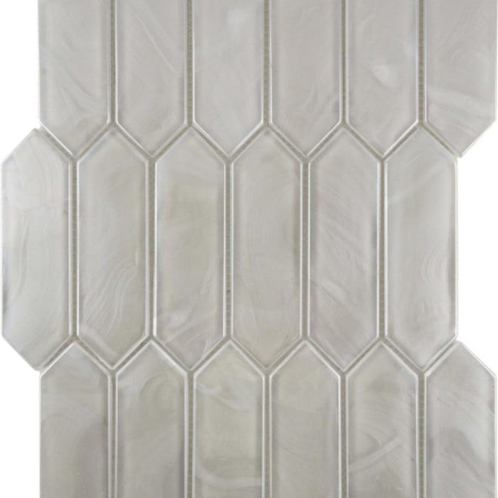 Splash in White / Picket Glass Tile