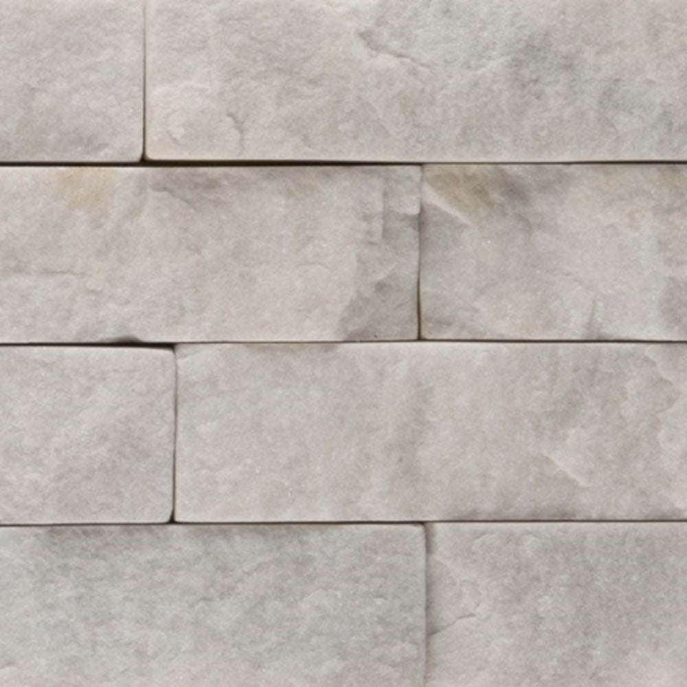 SLATE, QUARTZITE & SANDSTONE in White Quartzite - Stacked 6" X 24" Natural Stone