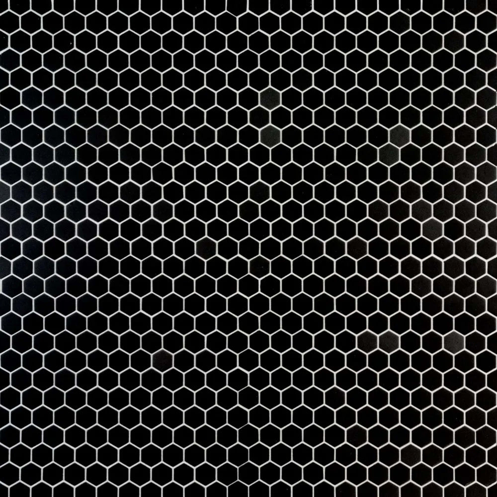Strut Mosaic in Black Glass Tile