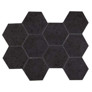 Terrazo in Black Hex Tile