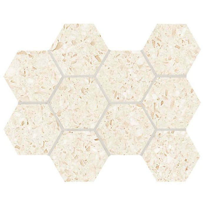 Terrazo in Cream Hex Tile