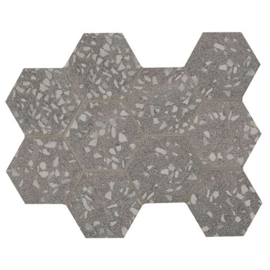 Terrazo in Grey Hex Tile