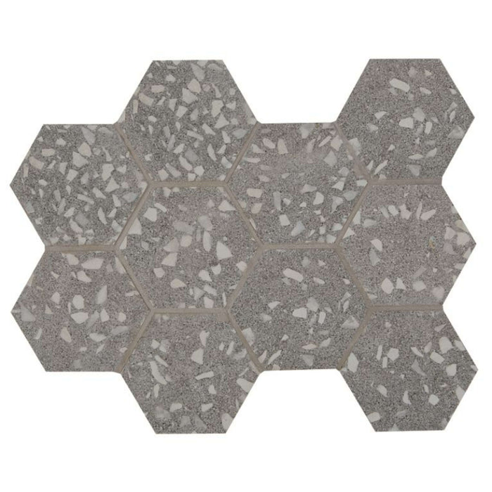 Terrazo in Grey Hex Tile